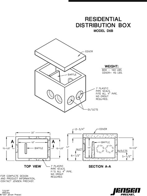 plastic vs concrete distribution box|septic distribution box diagram.